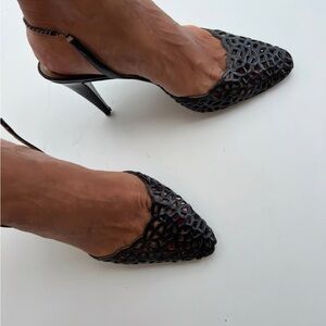 Valentino Black Cutout Heels